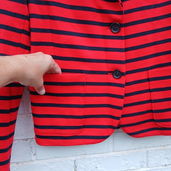 Gap Ponte Stripe Academy Blazer Size 2 - Picture 5 of 9